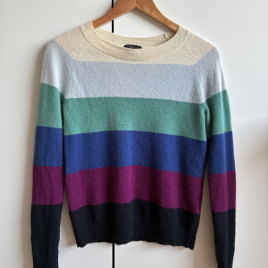 Pull Caroll 100% cachemire XS, rayé