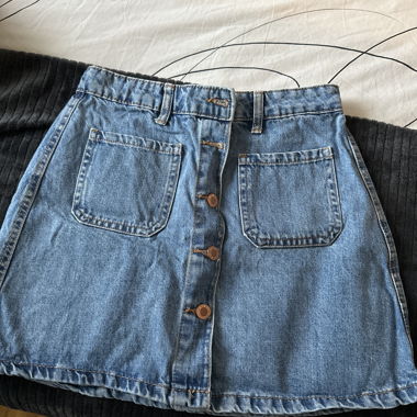 Jupe trapèze en jeans 
