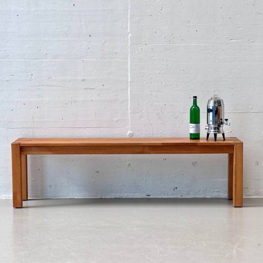 Banc solide en chêne huilé, années 1990