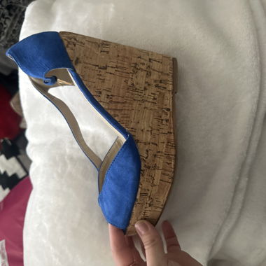 Blue Wedge Sandal