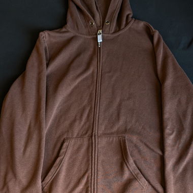 Zip-Up/Hoodie - Brown - Size L