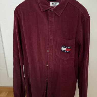 Chemise en velours côtelé Tommy Jeans bordeaux Gr M