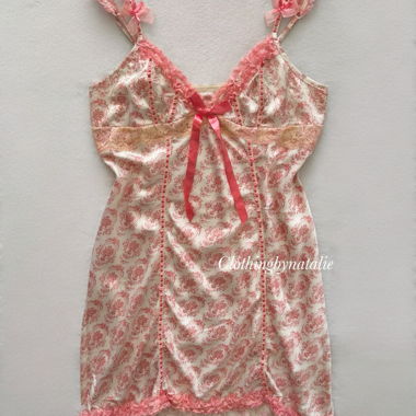 Vintage Satin Mini-Kleid Grösse S