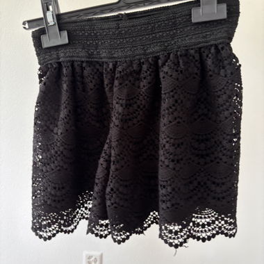 Shorts in pizzo nero