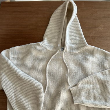 Beiger Woll-Hoodie Wrstbhvr