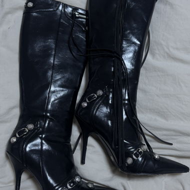 Black Patent Leather Boots