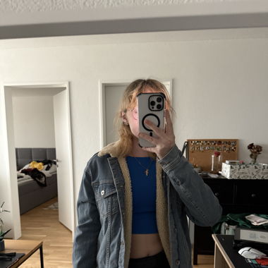 Jeans Jacke mit Teddy Fur