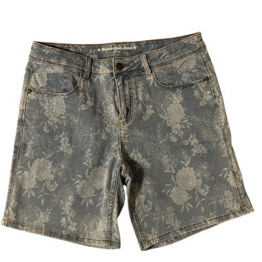 Women's Denim Shorts with Floral Pattern