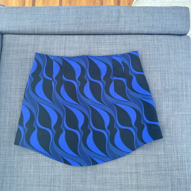 Zara jupe mini bleue et noire style rétro