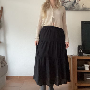 Black Uniqlo Maxi Skirt with Pockets