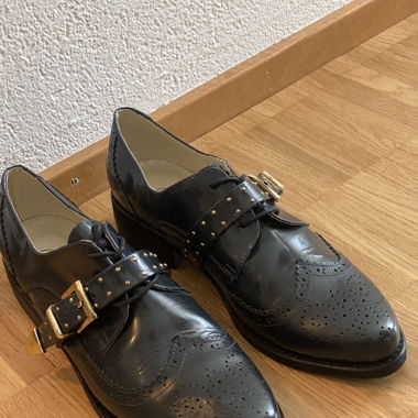 Eleganti Scarpe in Pelle Blu Navy