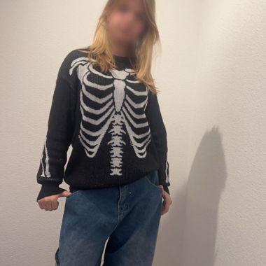 skeleton pullover skelett 