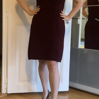 Burgundy sleeveless dress by Ralf Lauren