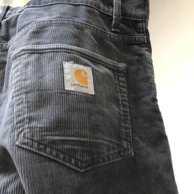 Pantalone Carhartt 34/32 velluto a coste grigio
