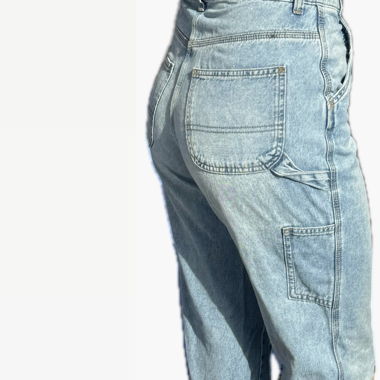 Hellblaue High-Waist Jeans