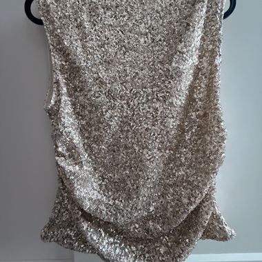 Top con paillettes dorato