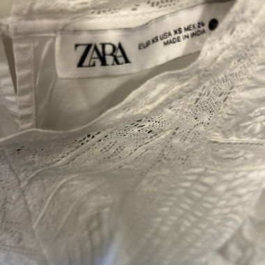 Blusa Zara in pizzo bianco