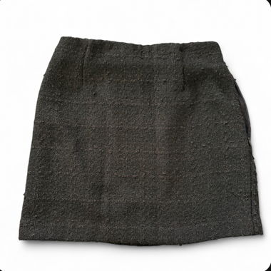 Jupe mini à carreaux noirs, taille 36