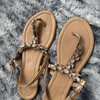 Embellished Flat Sandals