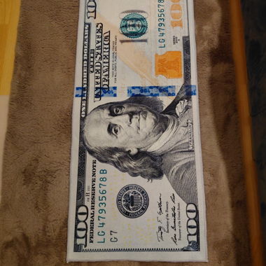 2 Deko-Teppiche 100-Dollar-Note Motiv