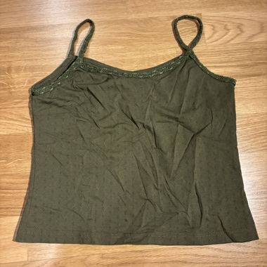 Olive green spaghetti top