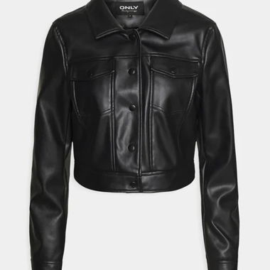 Crop Kunst Lederjacke