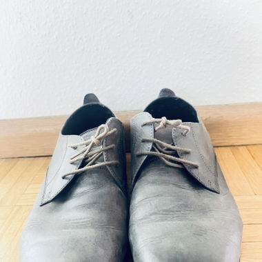 Leather Grey Shoes and Suede Leather Boot