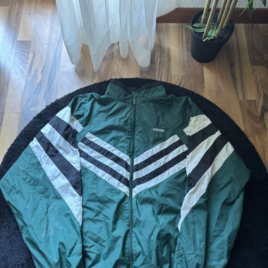 Adidas Vintage Windbreaker –Grün – Größe XL