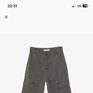 straight-fit cargohose grau