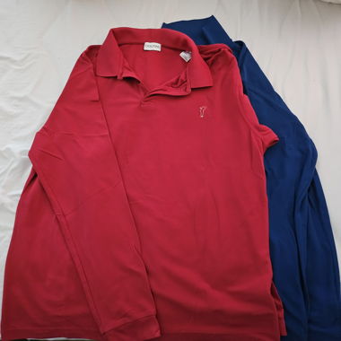 2 Polos 1rouge et 1bleu golfino manche longue 
