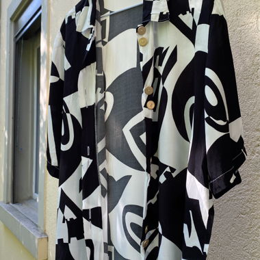 Chemise oversize à motif