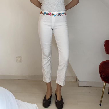 Pantalon capri blanc