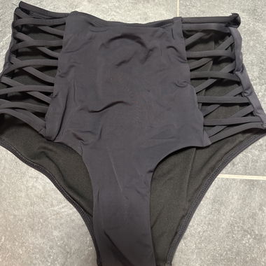 Black High-Waist Bikini Bottom
