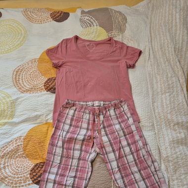 Damenpyjama mit 3/4 Hose