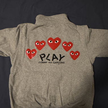 CDG Grey Zip-Up Pullover