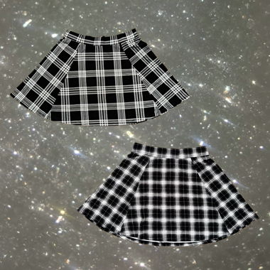 Multipack A-Line Skirts Checkered