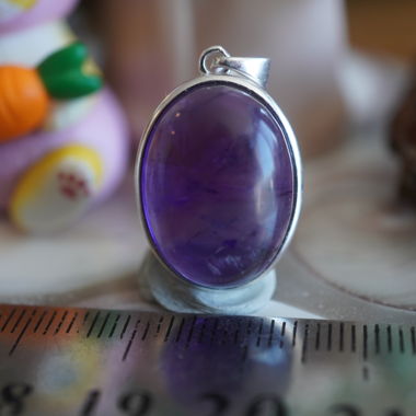 Amethyst 925 Silber  Anhänger Gefasst  