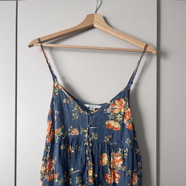 Top floral blau