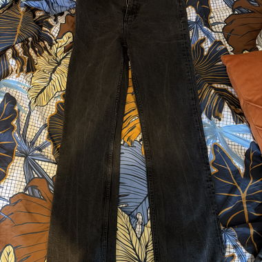 High-Waisted Black Jeans