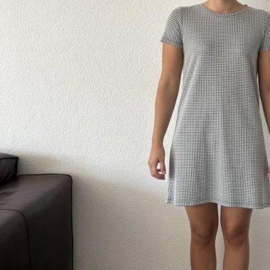 Checkered black and white dress 