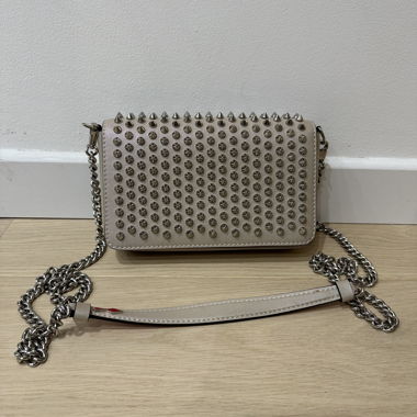Borsa a tracolla Christian Louboutin spike iridescente