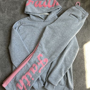 Faith Jogginganzug grau/pink