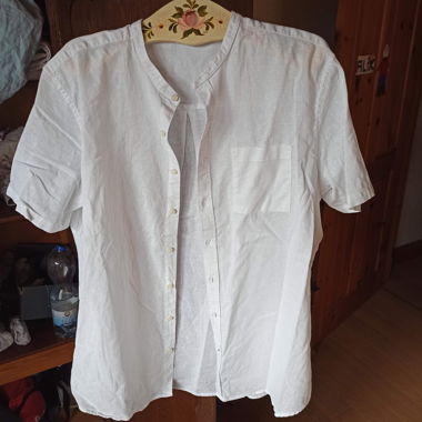Chemise Blanche en lin ¦ Col officier