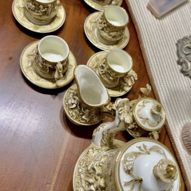 Servizio da caffè Capodimonte, Italia, Vintage