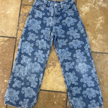 Floral Denim Jeans