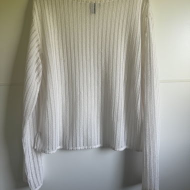H&M white knit sweater