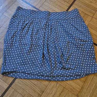 Grey Short Polka-Dot Skirt