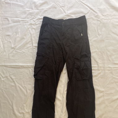 Schwarz Cargohose