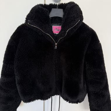 Black fur coat