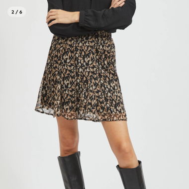 VILA mini skirt with animal print, EU 38